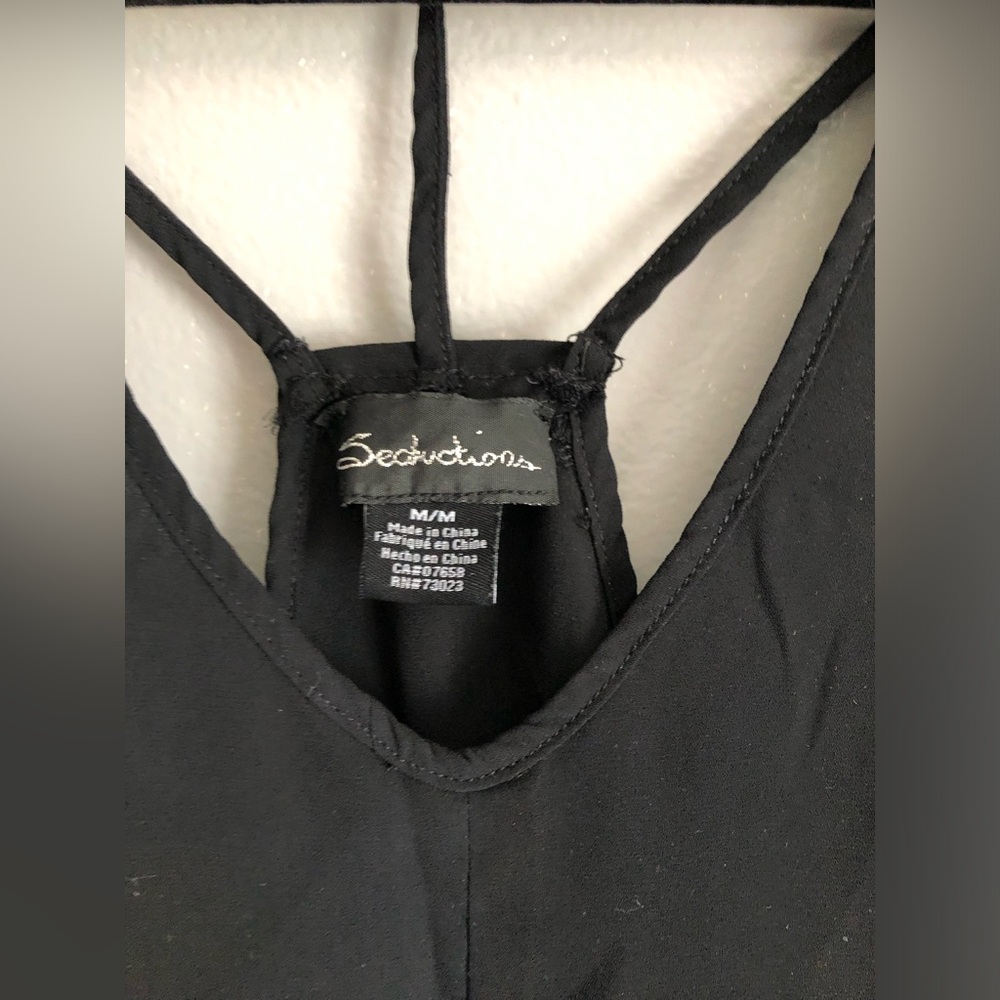 Streetwear Society Black Asymmetrical Backless Camisole - Picture 2 of 8